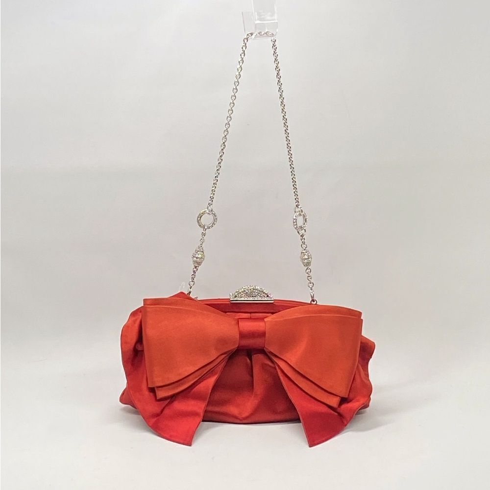 Judith Leiber Madison Satin Bow Clutch Bag